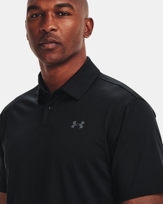 เสื้อโปโล UA T2G สำหรับผู้ชาย in Black image number 3